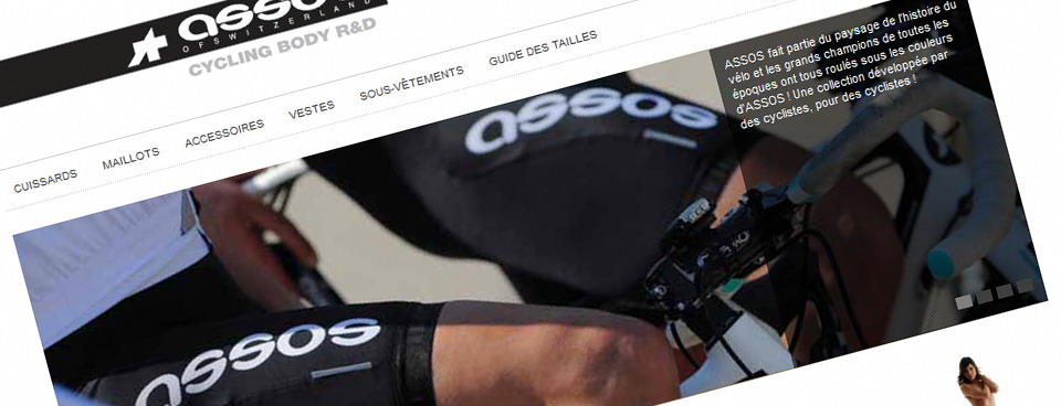 ASSOS-online, vêtements techniques haut de gamme pour le cycliste